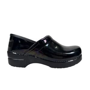 Dansko Professional Clog Womens 9.5 10 EU 40 Patent Leather Petrol Comfort SR